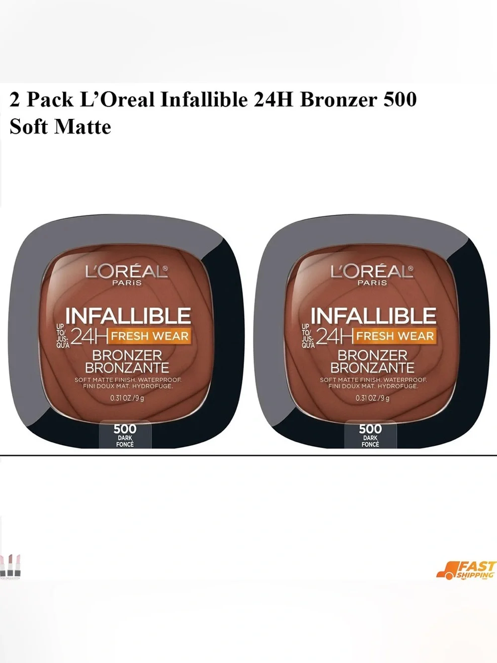 L'Oreal Infallible 24H Fresh Wear Bronzer - Deep Brown (500)